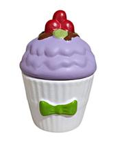 Pote Em Formato De Cupcake De Ceramica Para Decoração Lilas