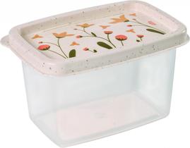 Pote em Plástico Retangular Marmorizado Floral 430ml - Plasutil