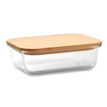 Pote Em Vidro Borossilicato 1040ml Design Decorativo Elegante Com Tampa De Bambu