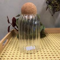 Pote Em Vidro Canelado 700ml Home Design - Un Pote Em Vidro Canelado 700ml Home Design - Un