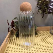 Pote Em Vidro Canelado 900ml Home Design - Un Pote Em Vidro Canelado 900ml Home Design - Un