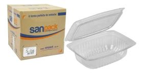 Pote Embalagem Plástica Retangular 88 com 100 unidades 250ml transparente com tampa articulada Pote Embalagem Plástica Retangular 88 com 100 unidades 250ml transparente com tampa articulada