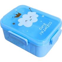 Pote Escolar Lancheira Fofa Azul Meninos Marmiteira Infantil