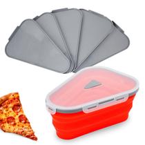 Pote Expansível Silicone Separador Pizza Vermelho 25,5cm