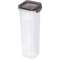 Pote Fechamento Hermético Tampa Trava Mais Cristal Porta Mantimentos 1,6L Plasutil Empalhável Armazenamento