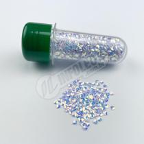 Pote Fimo Coração Diamante Branco Brilho Lantejoula - 15 gramas