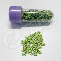 Pote Fimo Fatiado Abacate Lantejoula - 15 gramas
