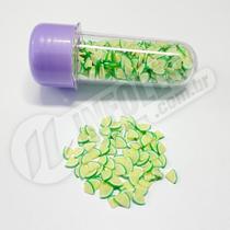 Pote Fimo Fatiado Limão Verde 1/4 Lantejoula - 15 gramas