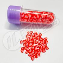 Pote Fimo Fatiado Morango Lantejoula - 15 gramas