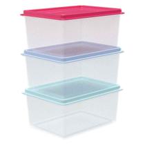 Pote Fit Retangular Degradê 460 Ml C/3