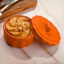 Pote Forma Vermelha Escondidinho Gourmet Bliss com Tampa 150ml em Silicone Fácil Lavagem Freezer Fogão