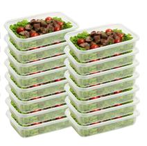 Pote Freezer Microondas Com Tampa Lacre 500ml 15 Unidades