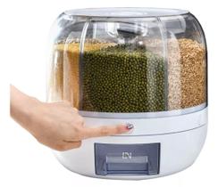 Pote Giratório 360o Grãos Alimentos Cereais Multiuso Branco Branco