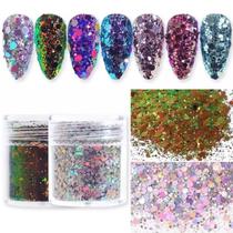 Pote Glitter Médio Colorido Brilho Maquiagem Arte Unha 8g Pote Glitter Médio Colorido Brilho Maquiagem Arte Unha 8g