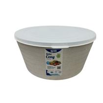 Pote Grande 30cm Com Tampa Hermetica Redondo Cinza Cony