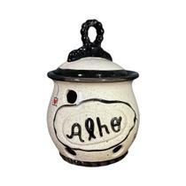 Pote Grande Para Alho ou Cebola Feito de Cerâmica