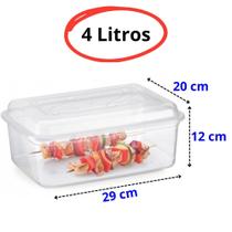 Pote GRANDE Vasilha Com Tampa - Plastico Transparentes 3Lts - 4Lts - 5,5Lts - 7,5 Lts ou 12Lts Container - PANAMI Pote GRANDE Vasilha Com Tampa - Plastico Transparentes 3Lts - 4Lts - 5,5Lts - 7,5 Lts ou 12Lts Container - PANAMI