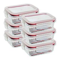 Pote Hemertico Vidro Organizador Micro-ondas 640ml 6 Unidade Pote Hemertico Vidro Organizador Micro-ondas 640ml 6 Unidade