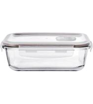 Pote Hermético 1040ml 20,4cm De Comprimento Retangular Em Vidro Borossilicato Com Tampa