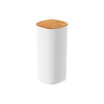 Pote Hermético 1,5 Litro Organizador Plástico C/ Tampa Bambu - Pote Hermético 1,5 Litro Organizador Plástico C/ Tampa Bambu -