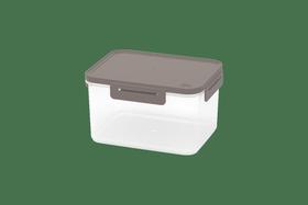 Pote Hermético 1,6 L Retangular Plástico Cor Warm Gray Linha Hug Coza Pote Hermético 1,6 L Retangular Plástico Cor Warm Gray Linha Hug Coza