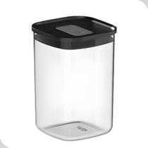 Pote Hermético 1L Duo Lock Preto Organização e Frescor Garantido Pote Hermético 1L Duo Lock Preto Organização e Frescor Garantido