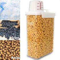 Pote Hermético 2.3L Dispenser Acrílico com Copo Dosador Transparente Multiuso Irsina
