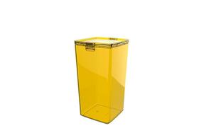 Pote Hermético 2,3L Policarbonato Amarelo Transparente - Crippa - 405022-008