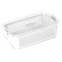 Pote Hermético 2570ml de Acrílico C/ Cesto de Drenagem