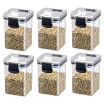 Pote Hermético 260ml Retangular Empilhável Tempero Cozinha Pote Hermético 260ml Retangular Empilhável Tempero Cozinha