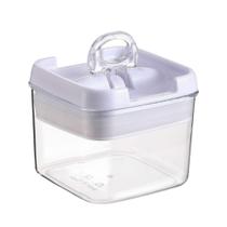 Pote Hermético 280ml Quadrado Tampa Trava Alça Vedação Silicone Armazenamento Alimentos Mood Pote Hermético 280ml Quadrado Tampa Trava Alça Vedação Silicone Armazenamento Alimentos Mood