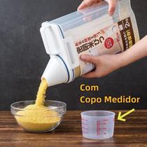 Pote Hermético 2L Com Medidor Organizador De Alimentos Mantimentos Arroz Quantidades:1 Unidade
