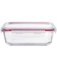 Pote Hermético 370ml 14,5cm De Comprimento Retangular Vidro Borossilicato Com Tampa Pote Hermético 370ml 14,5cm De Comprimento Retangular Vidro Borossilicato Com Tampa