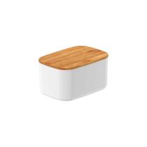 Pote Hermético 650ml Para Alimentos Plástico C/ Tampa Bambu -