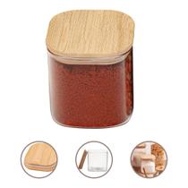 Pote Hermético 650Ml Vidro Borossilicato Tampa De Bambu Luxo