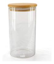 Pote Hermético 750 Ml De Vidro C/ Tampa De Bambu Mantimentos - BUDAMIX Pote Hermético 750 Ml De Vidro C/ Tampa De Bambu Mantimentos - BUDAMIX