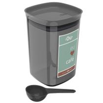 Pote Hermético 900ml Porta Condimento Café Com Colher Cozinha My Coffee - PH 200 Ou Pote Hermético 900ml Porta Condimento Café Com Colher Cozinha My Coffee - PH 200 Ou