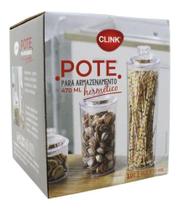 Pote Hermético Acrílico 470ml Para Armazenamento Alimentos - Clink Pote Hermético Acrílico 470ml Para Armazenamento Alimentos - Clink