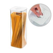 Pote Hermetico Acrilico Com Trava Espaguete Macarrao 29 x 10,5cm Mantimento Armazenamento - Injeplastec