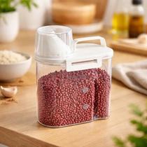 Pote Hermético Acrílico Multiuso 1800Ml Transparente Alta Vedação Tampa Vira Copo Alça de Transporte Para Cozinha, Despensa e Lavanderia Pote Hermético Acrílico Multiuso 1800Ml Transparente Alta Vedação Tampa Vira Copo Alça de Transporte Para Cozinha, Despensa e Lavanderia