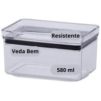 Pote Hermético Acrílico Quadrado Tampa Trava Transparente Para Alimento Condimento Pote Hermético Acrílico Quadrado Tampa Trava Transparente Para Alimento Condimento
