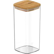 Pote Hermetico Acrilico Tampa Bambu 340ml Porta Mantimentos Pote Hermetico Acrilico Tampa Bambu 340ml Porta Mantimentos