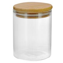 Pote Hermético Boro Redondo Tampa Bambu Tuut 350Ml