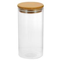 Pote Hermético Boro Redondo Tampa Bambu Tuut 650Ml