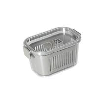 Pote Hermético C/ Trava Multiuso 630ml Slim Cesto Escorredor