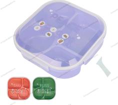 Pote hermetico c/ travas, divisoria e colher 23,5x17x6,3 cm