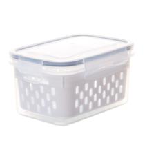 Pote Hermético Cesto Escorredor Branco 800ml Lyor Plástico Pote Hermético Cesto Escorredor Branco 800ml Lyor Plástico