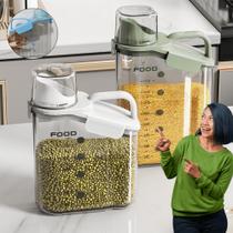 Pote Hermético Com Bico Tampa Dosadora Organizador Alimento Arroz Grãos Multiuso Limpeza 2.800ML
