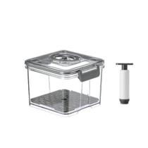 Pote Hermético com Bomba de Vácuo 1,5L - Cinza