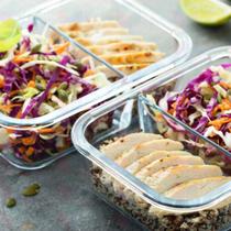 Pote Hermético com Divisória Fitness Marmita Alimentos - 20un